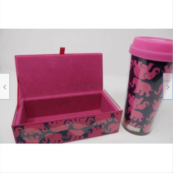 Lilly Pulitzer Elephant Jewelry Box Thermos Set - Picture 3 of 8